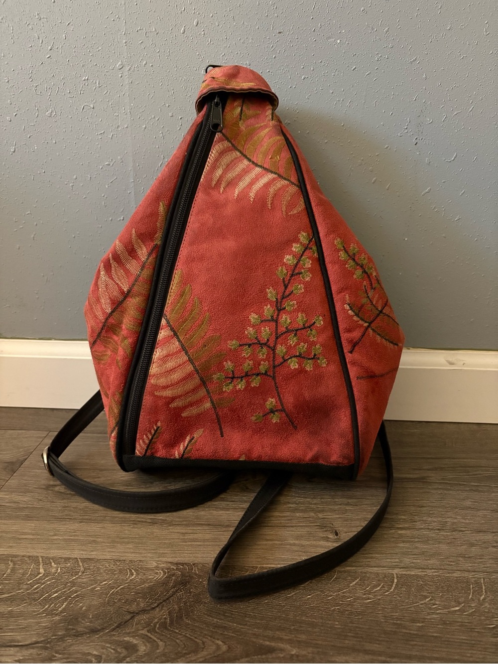 Vintage Danny K Beverly Hills Tapestry Sling Backpack